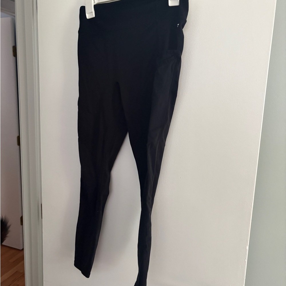 Black quarter length workout Leggings with pockets